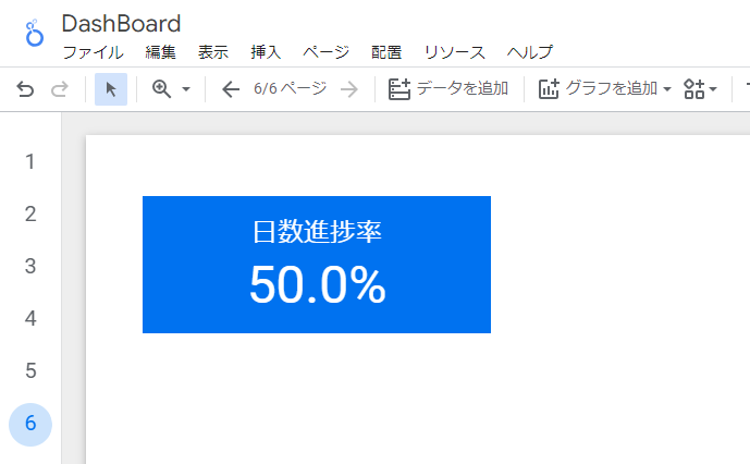 Locker Studio で日数進捗率を表示する計算式